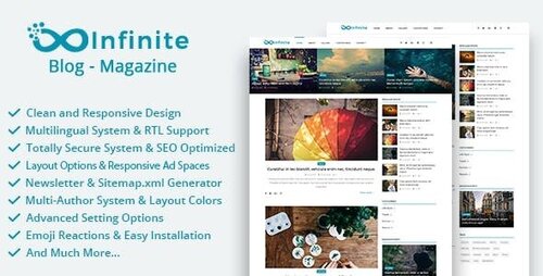 More information about "Infinite – Blog & Magazine Script NULLED"