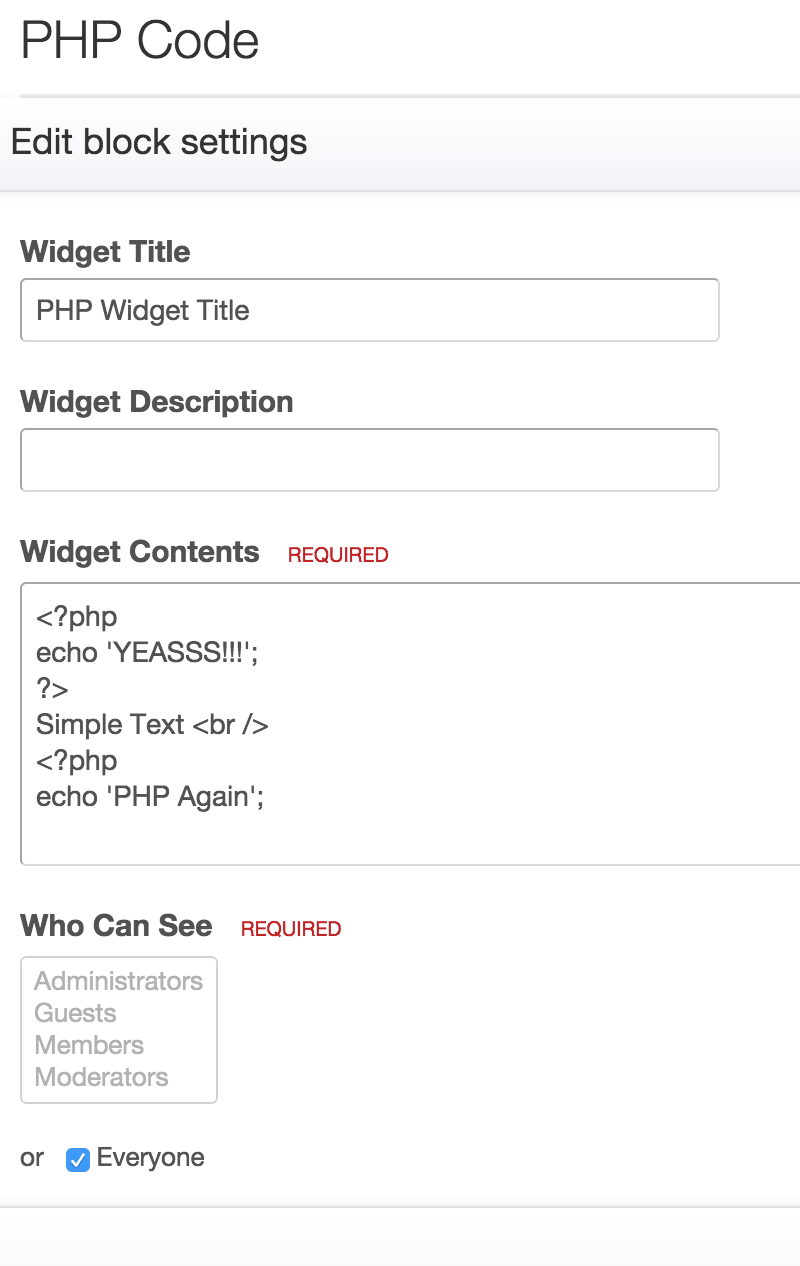 PHP & TXT Widget (plugin)