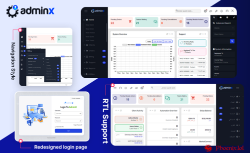 More information about "Adminx WHMCS Admin Theme & Template nulled"