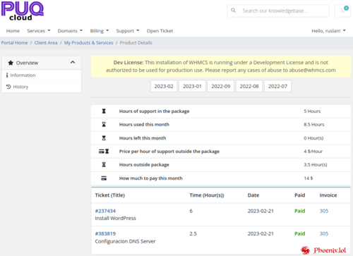 More information about "Support by Time module for WHMCS nulled"
