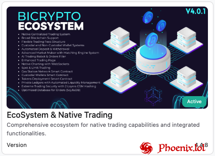 EcoSystem & Native Trading Addon for Bicrypto