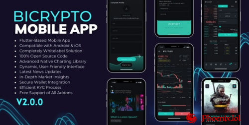 More information about "Bicrypto Mobile - Fully Native Flutter Mobile App for Bicrypto"