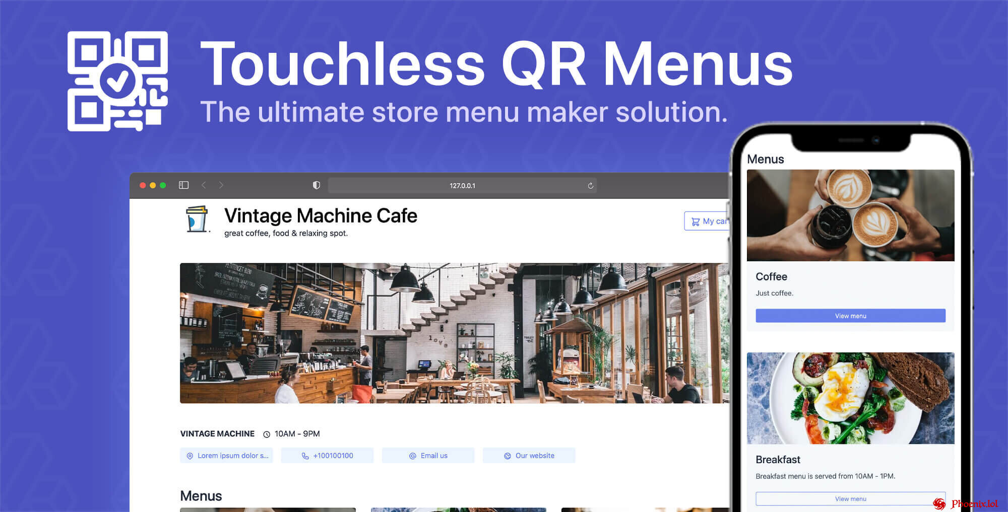 66qrmenu - Touchless QR Code Menus by AltumCode