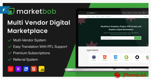 More information about "Marketbob - Multi-Vendor Digital Marketplace"