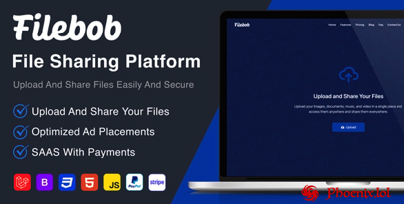Filebob v1.8 - File Sharing And Storage Platform (SAAS)