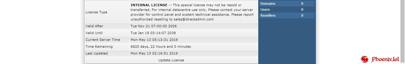 Directadmin license key 6825 days