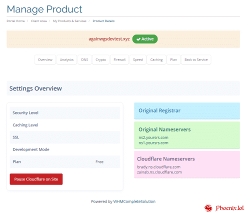 More information about "WGS Cloudflare WHMCS Module nulled"