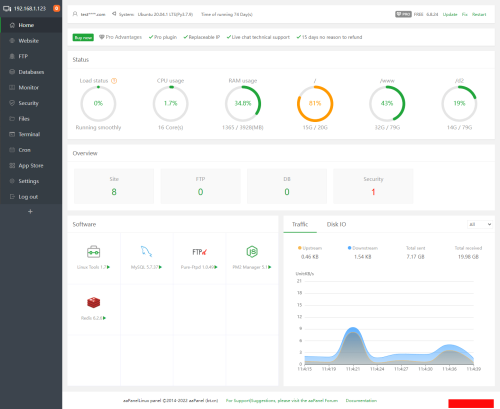 More information about "aaPanel Pro Lifetime v7.0.18 nulled"
