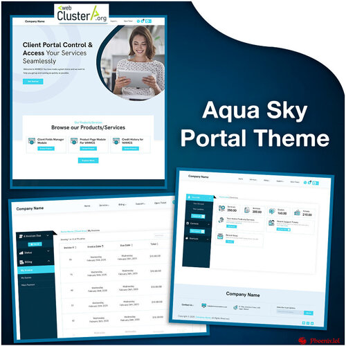 More information about "Aqua Sky Client Area Theme For WHMCS"