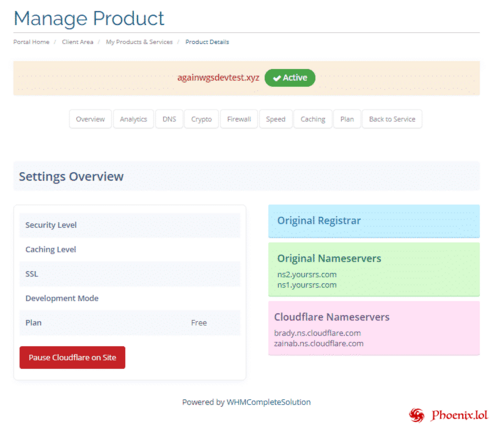 More information about "WGS Cloudflare WHMCS Module nulled"