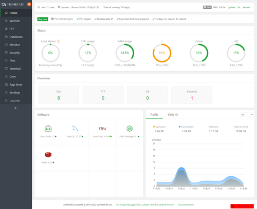 More information about "aaPanel Pro Lifetime v8.14.0 nulled"